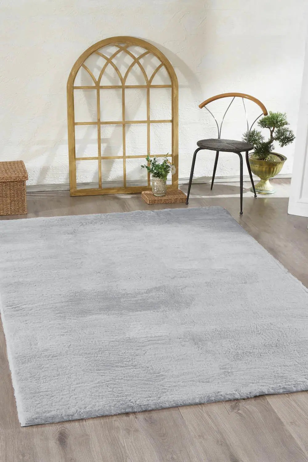 Jassrug Fur Carpet 160X220 Gray